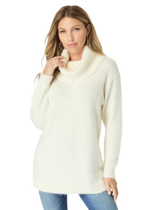 Eyelash Cowl Neck Sweater (Plus)