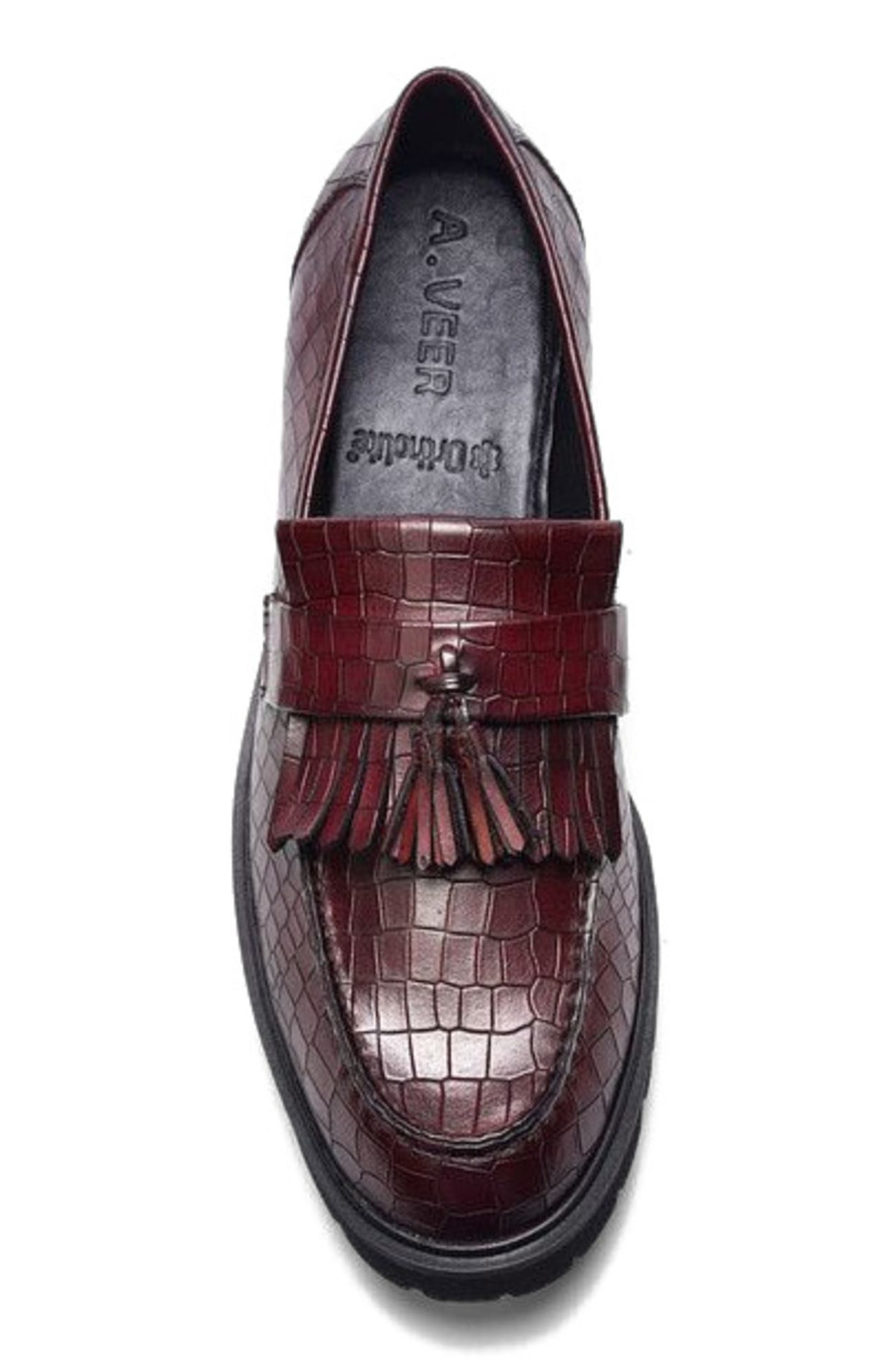 Dante Tassel Loafer, Alternate, color, Bordeaux Leather