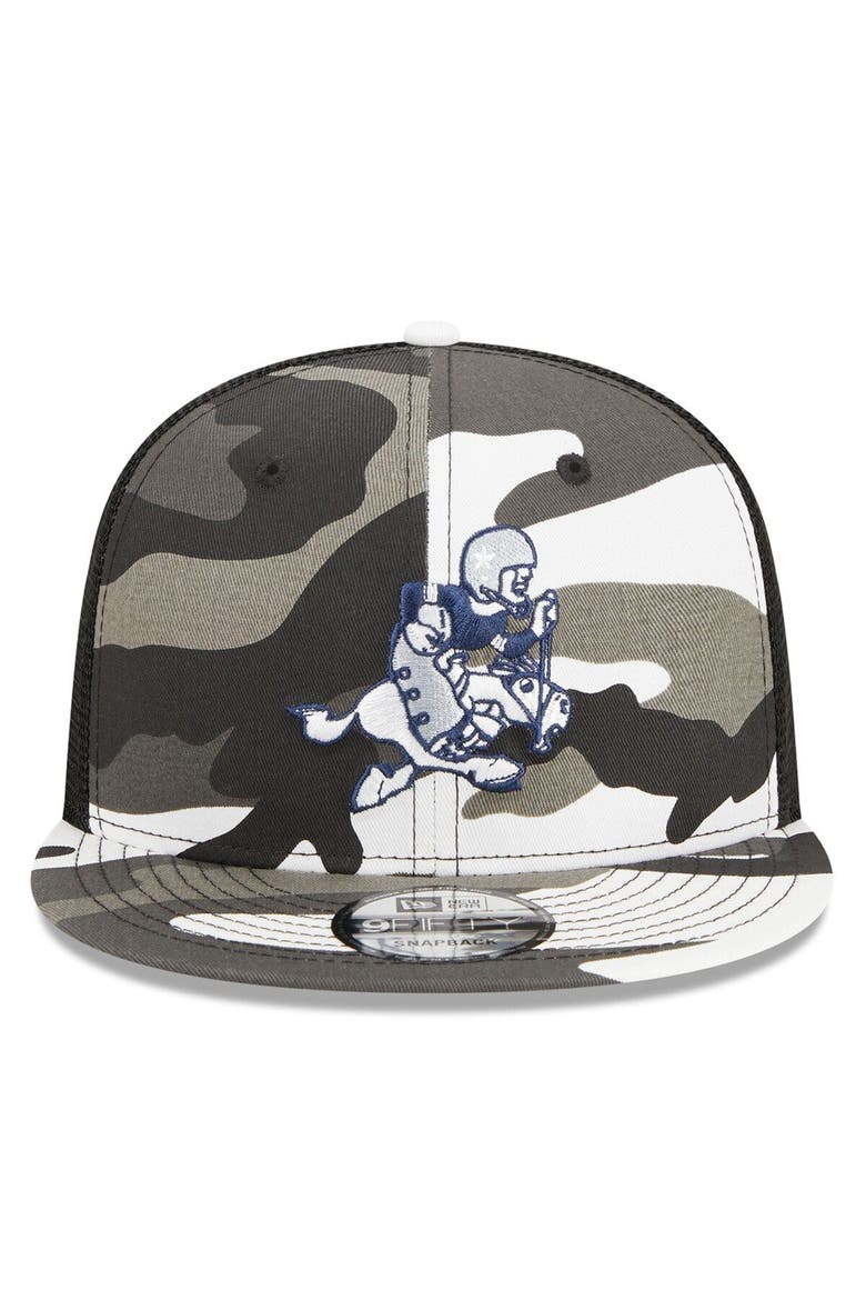Men's New Era Urban Camo Dallas Cowboys 9FIFTY Trucker Snapback Hat, Alternate, color, Camo