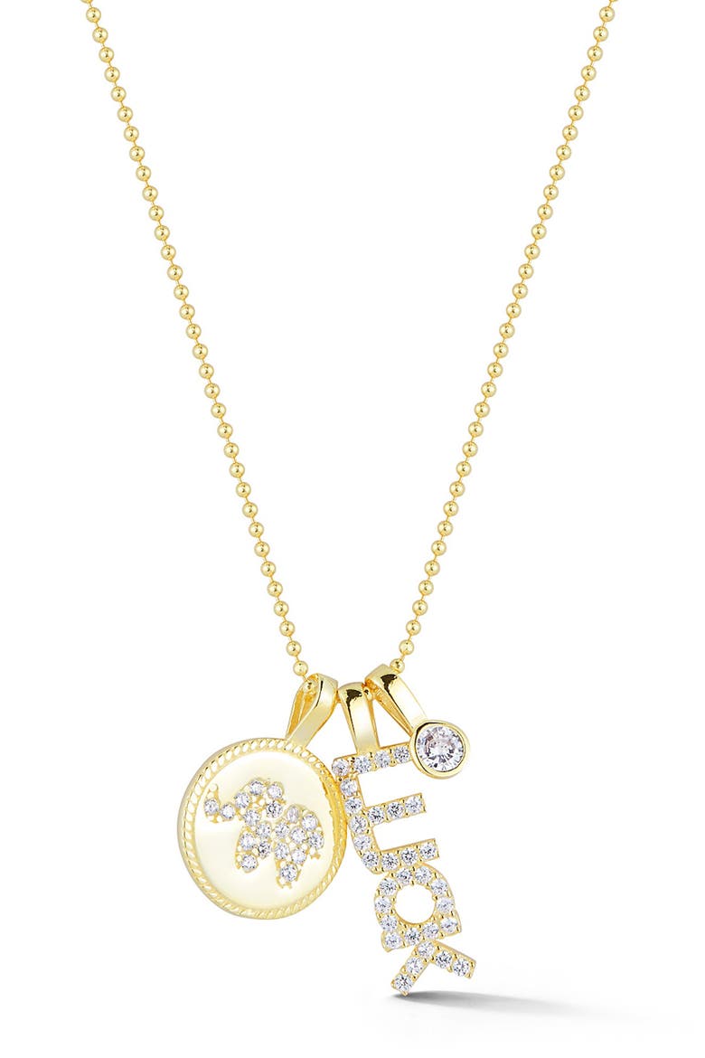Luck Pendant Necklace, Main, color, GOLD