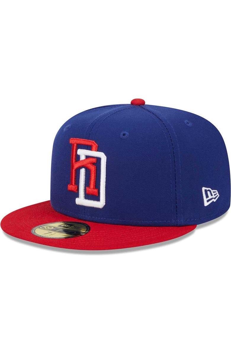 New Era Men's New Era Blue Dominican Republic Baseball 2023 World Baseball Classic 59FIFTY Fitted Hat, Alternate, color,