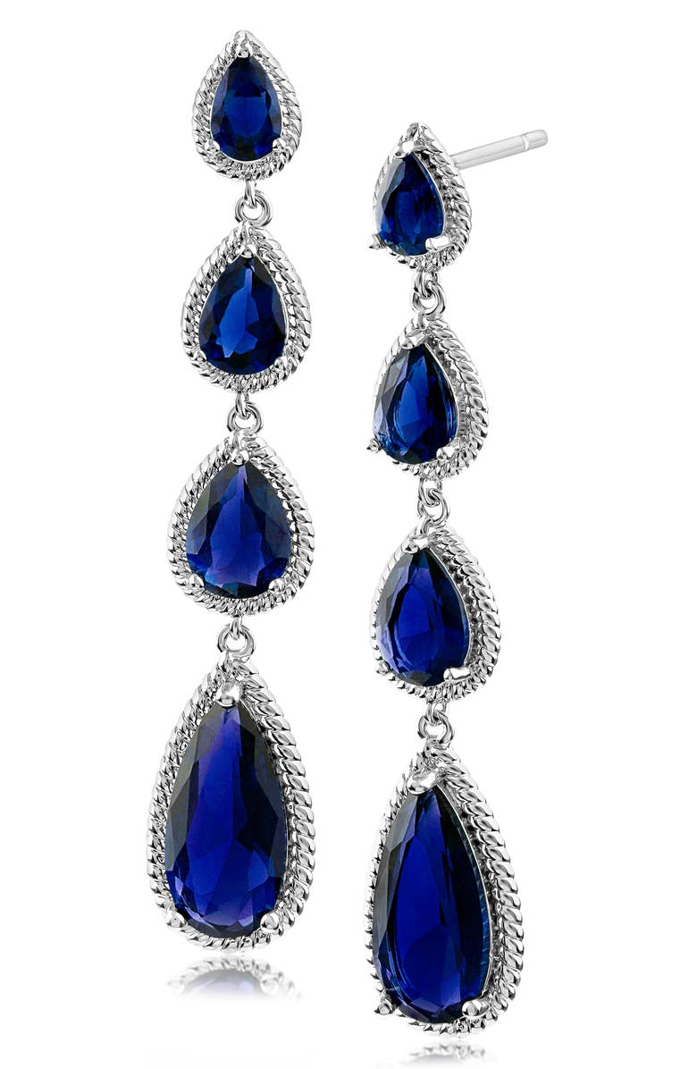 CZ by Kenneth Jay Lane Graduated Pear CZ Drop Earrings, Main, color, 