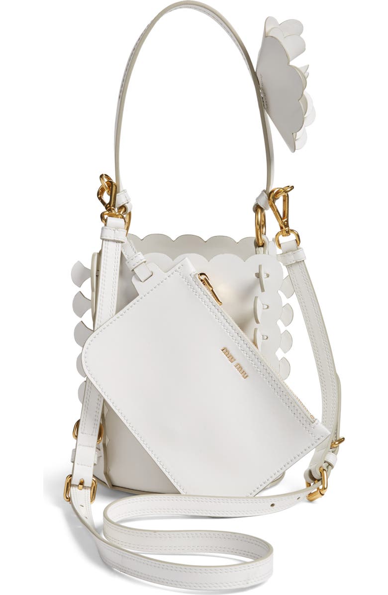 Miu Miu Leather Bucket Bag, Alternate, color,