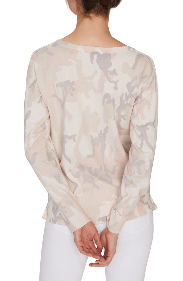 Sanctuary Pale Camo Cotton Blend Sweater, Alternate, color, 