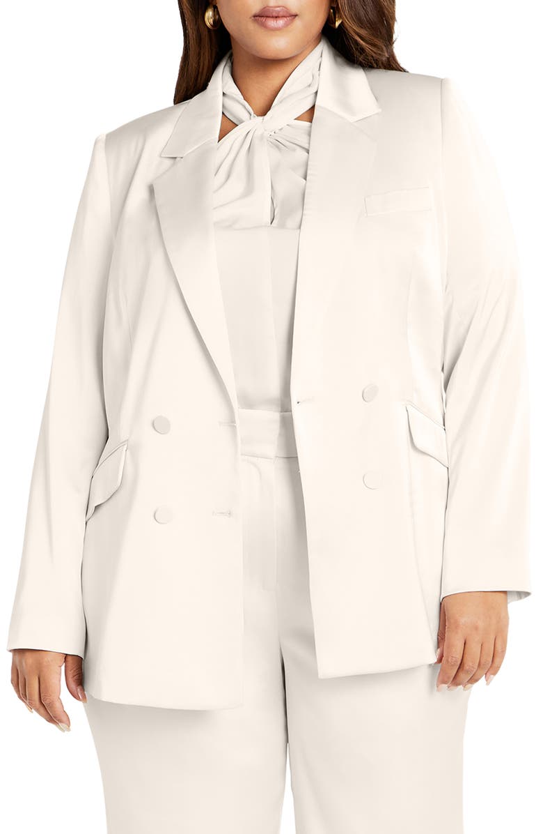 City Chic Rylie Double Breasted Blazer, Main, color, 