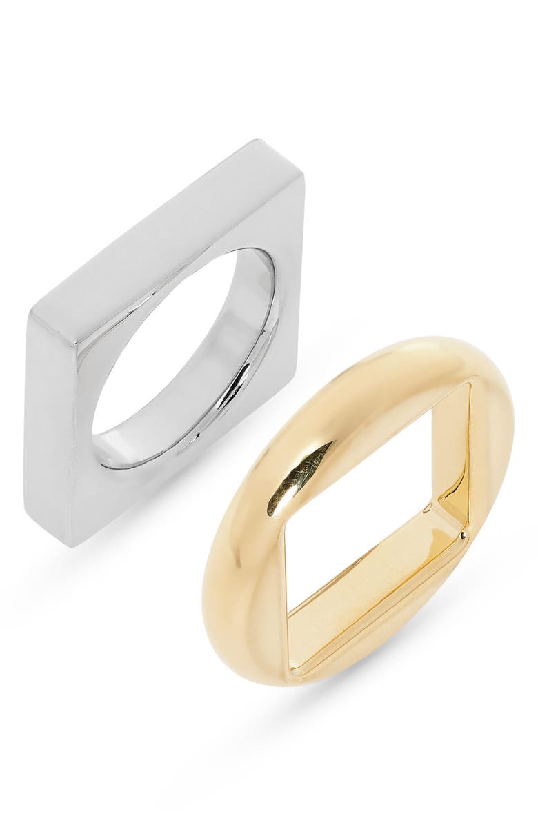 Jacquemus Les Bagues Rond Carré Geometric Rings, Main, color, 