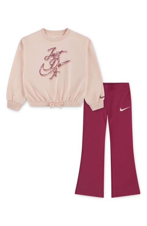 Kids' Swoosh on Pointe Sweatshirt & Leggings Set (Little Kid)