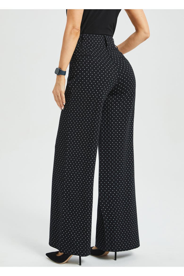 Classic High Waist DPYP Dress Pant Yoga Pants Wide Leg, Alternate, color, Black White Star
