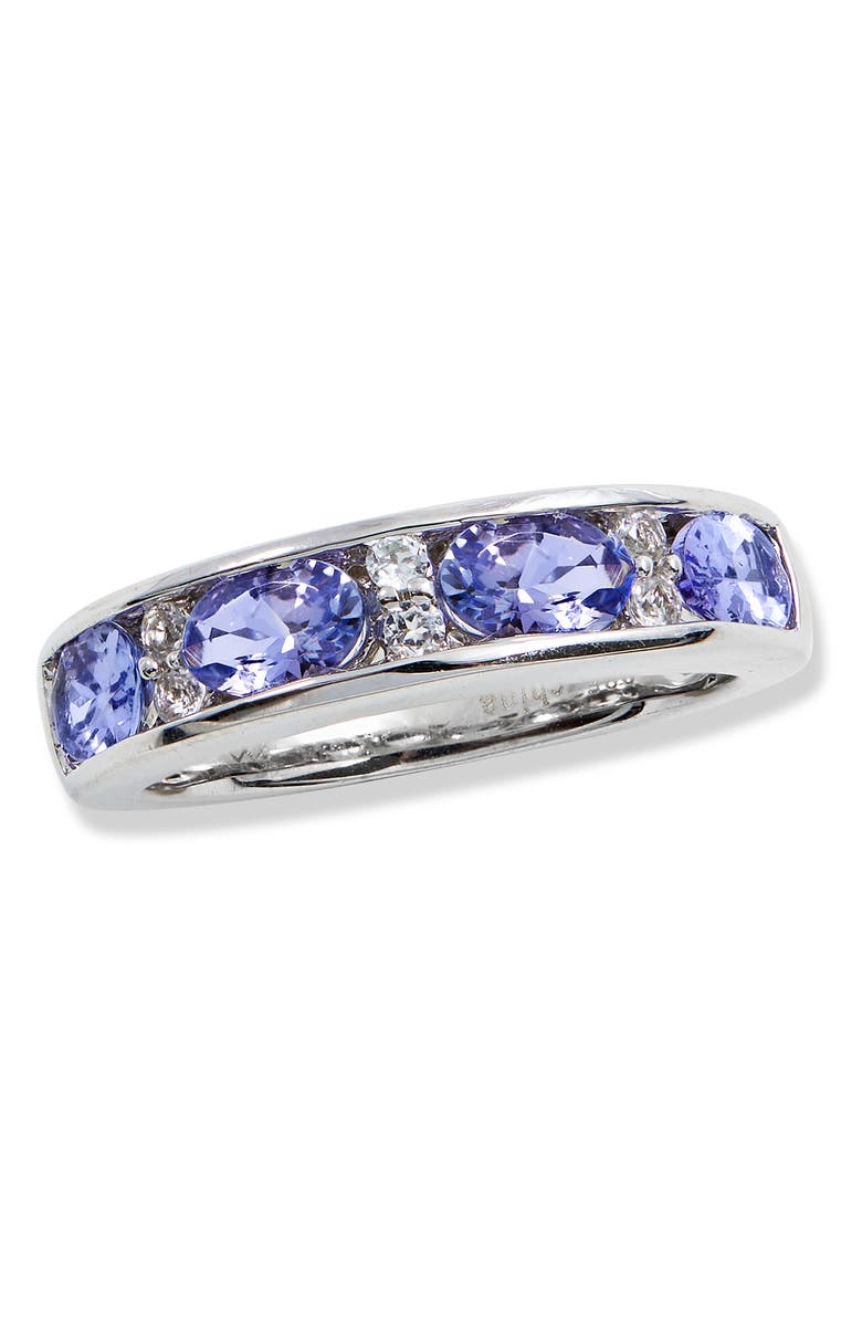 SAVVY CIE JEWELS Sterling Silver Tanzanite Band Ring, Main, color, Purple
