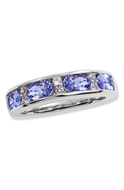 Sterling Silver Tanzanite Band Ring