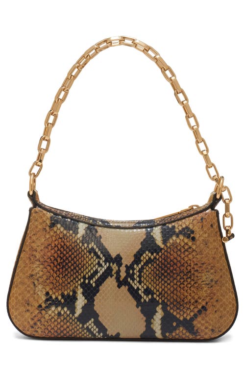 Alexander Mcqueen Mcqueen Mini T-bar Python Print Leather Top Handle Bag In Multi