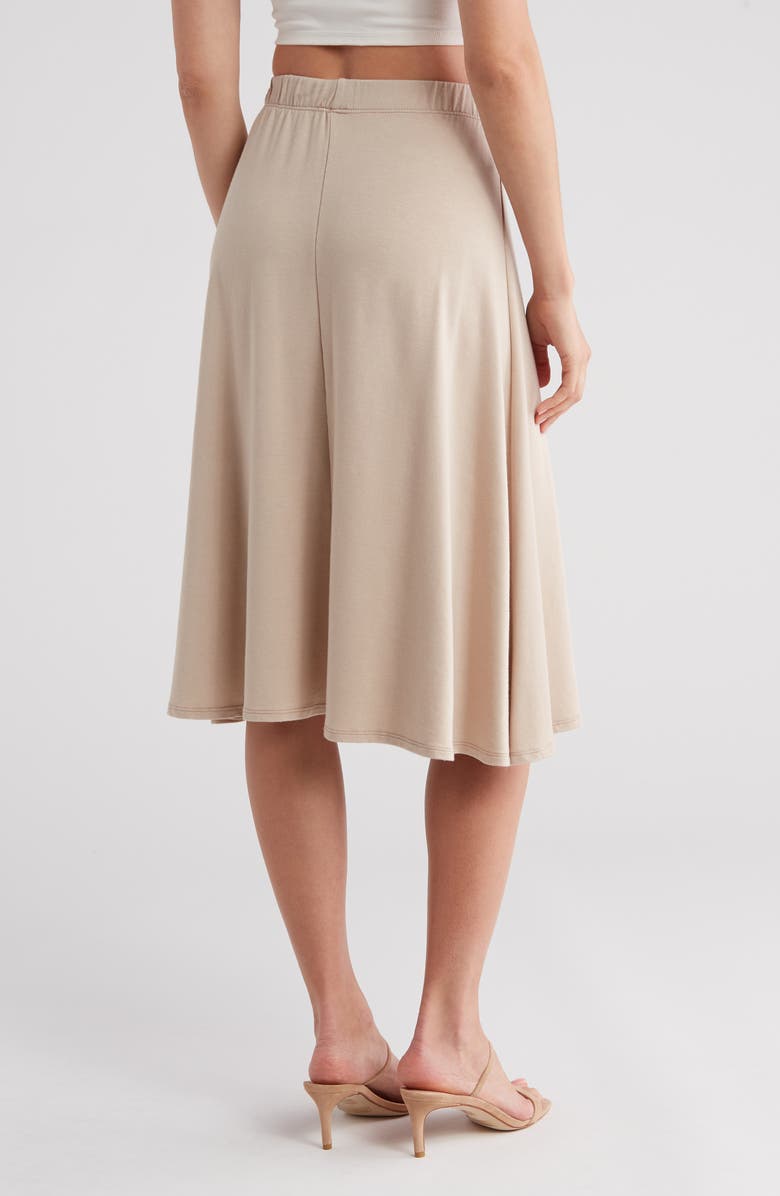 GO COUTURE Flare Midi Skirt, Alternate, color, Mushroom