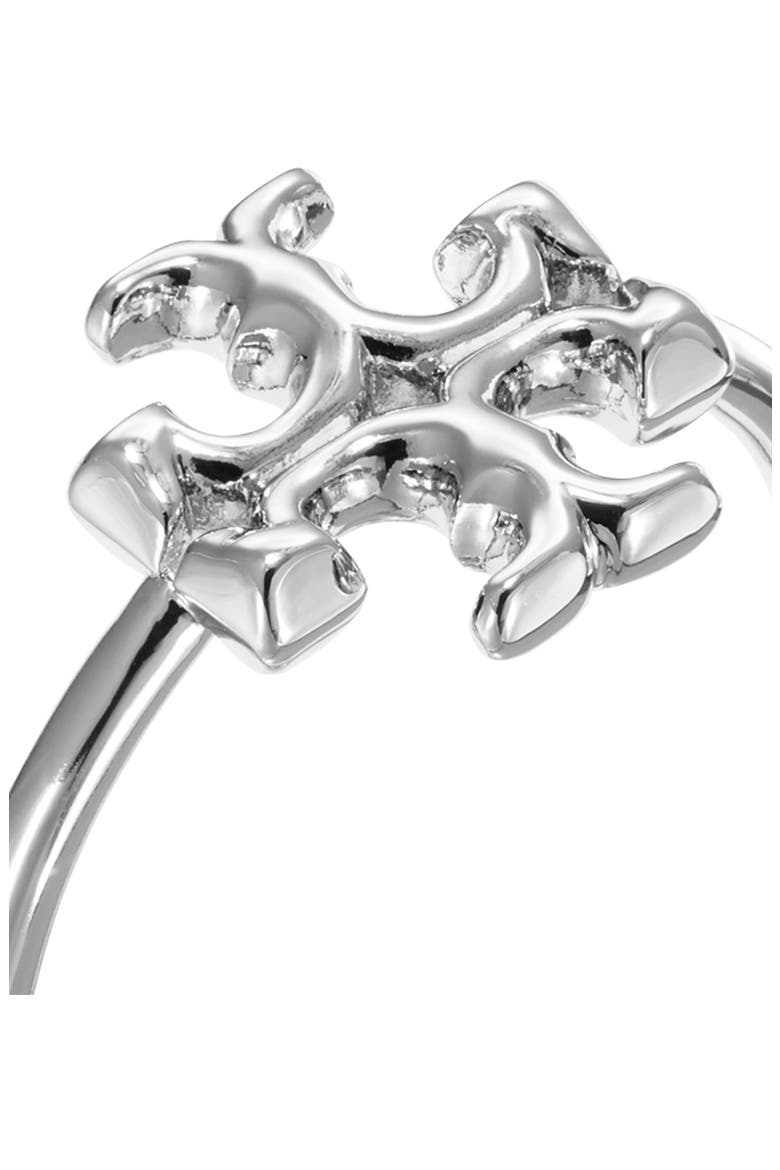 Kira Logo Ring, Alternate, color, TORY SILVER