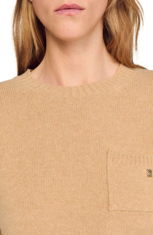 Sandro Short Sleeve Sweater In Multi