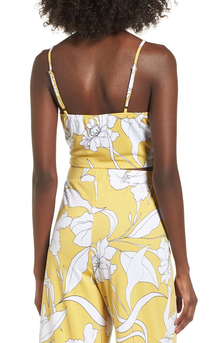 Mimi Chica Floral Print Crop Top, Alternate, color,