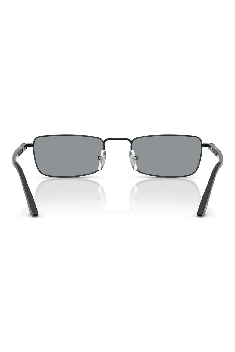 54mm Rectangular Sunglasses, Alternate, color, BLACK / GREY