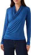Karen Kane Crossover Side Shirred Top