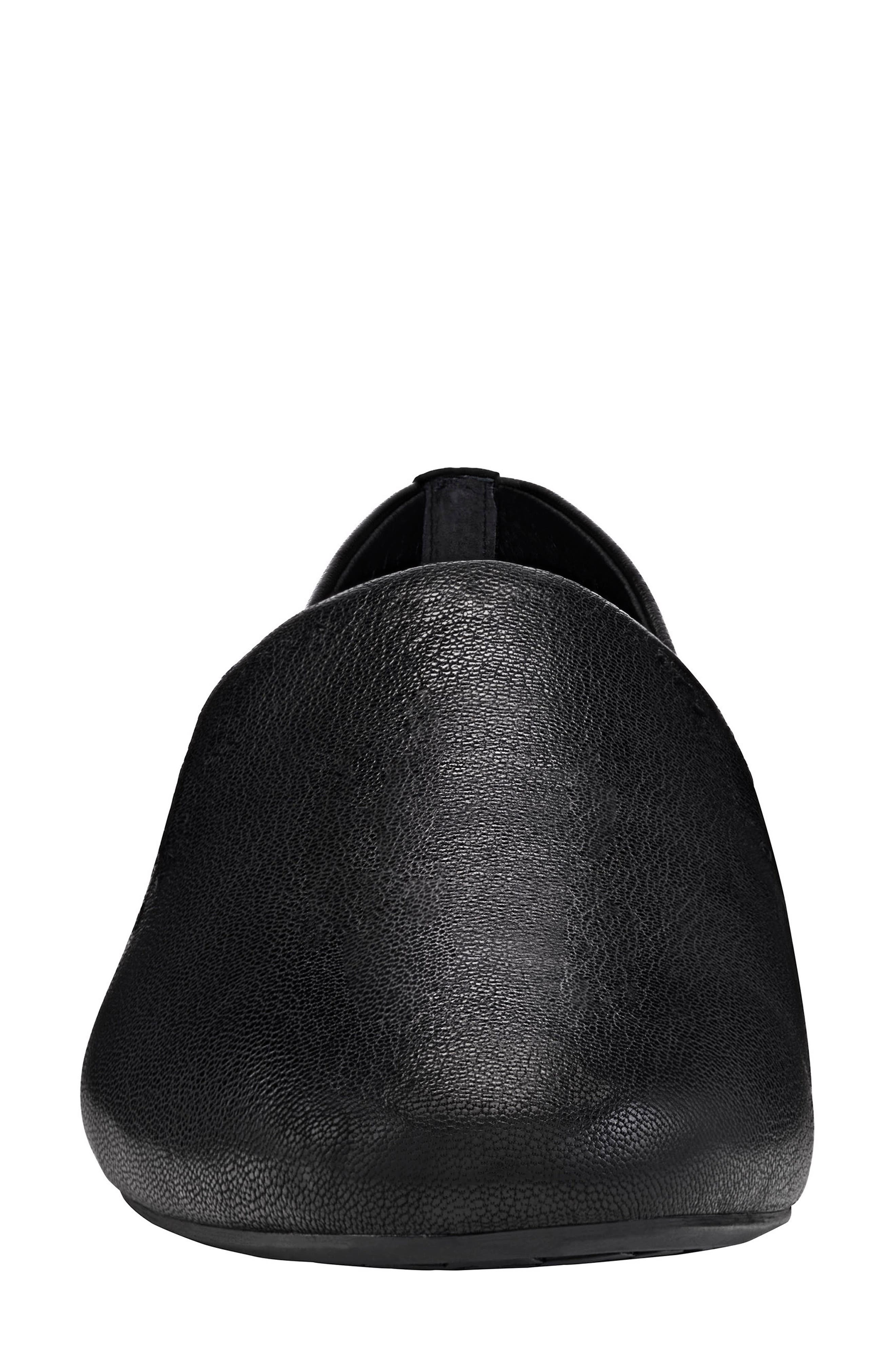 Starling Leather Flat, Alternate, color, JET LEATHER
