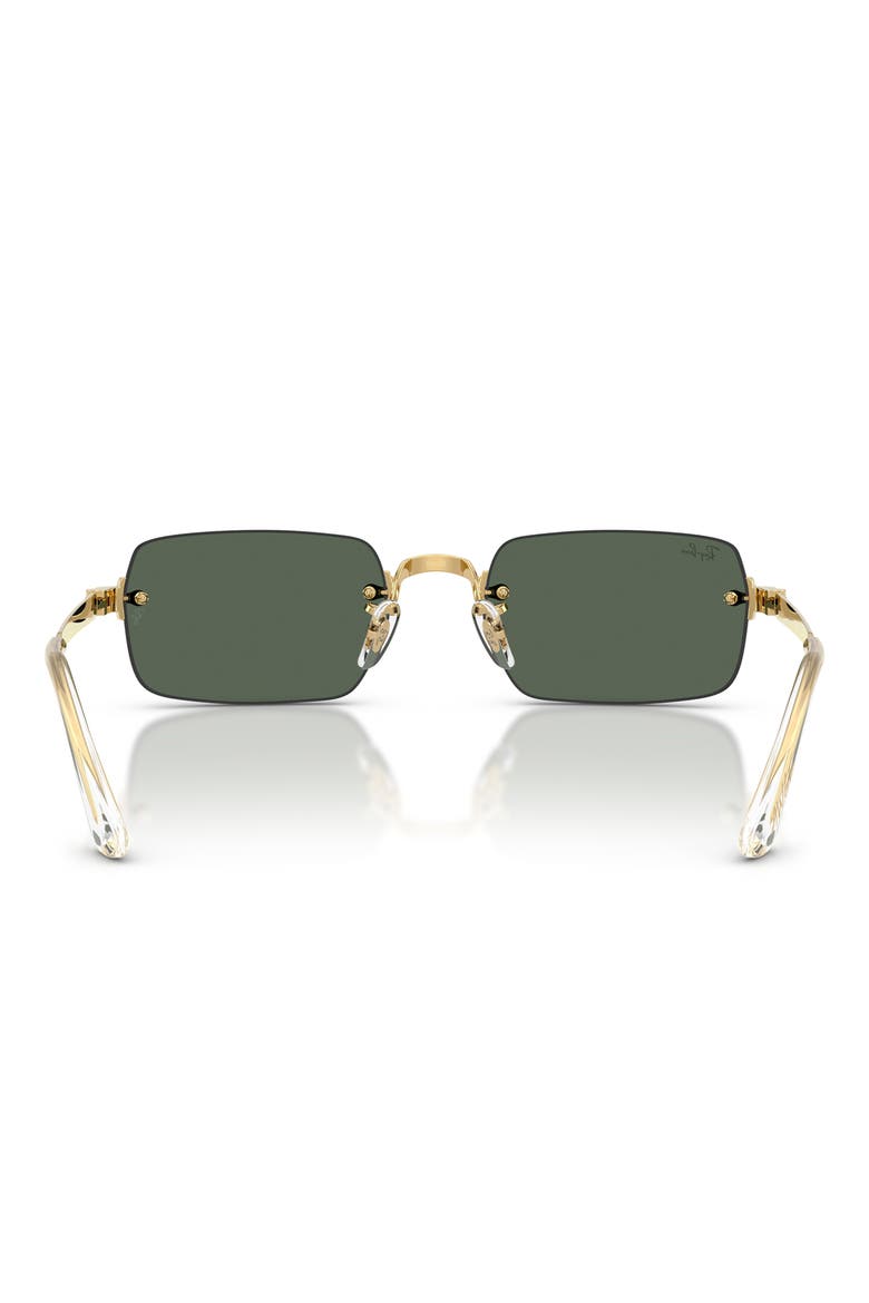 54mm Polarized Rectangular Sunglasses, Alternate, color, ARISTA / DARK GREEN