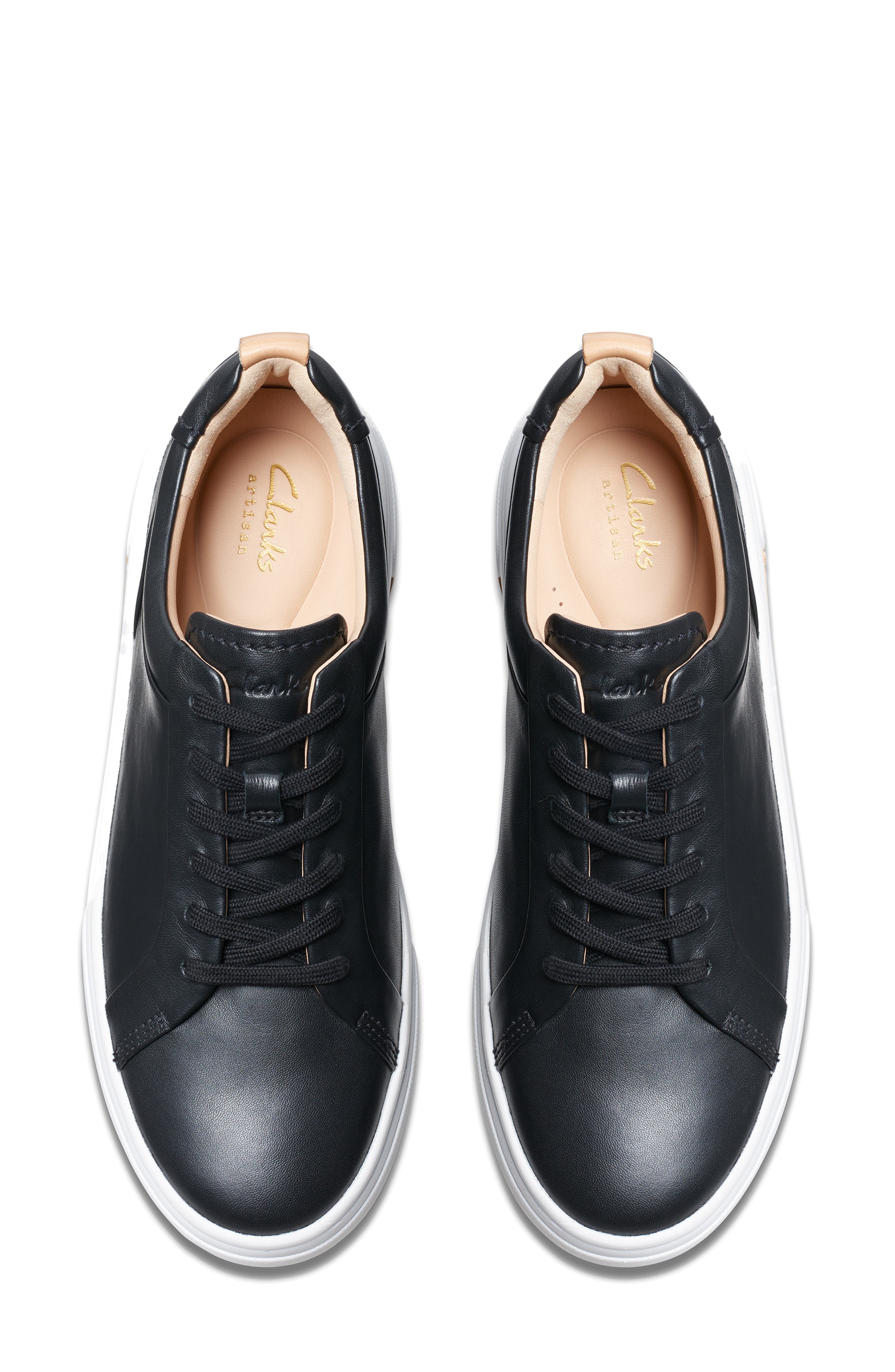 Clarks<sup>®</sup> Hollyhock Walk Sneaker, Alternate, color, Black Leather