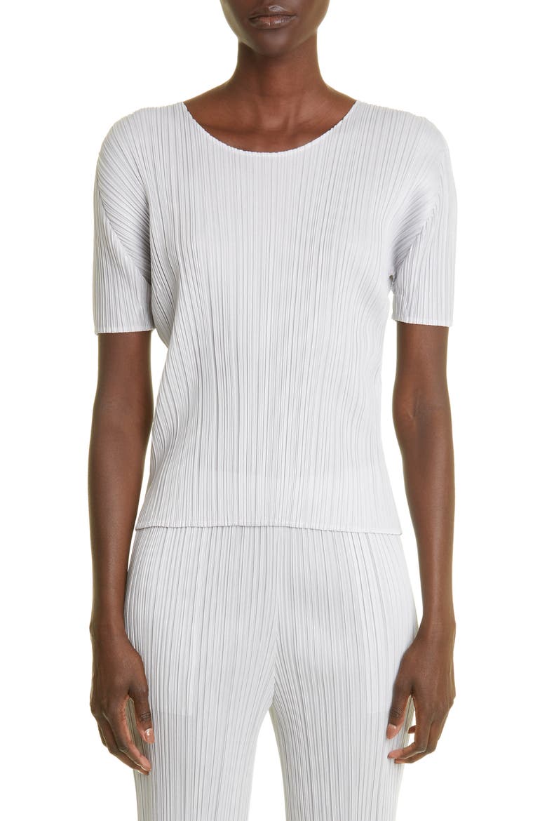 Pleated Top, Main, color, LIGHT GRAY