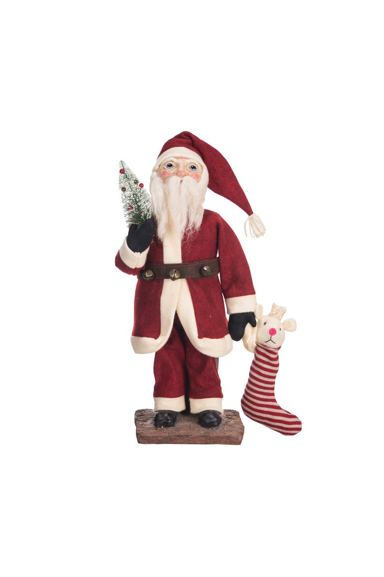 Jules Santa Art Doll Christmas Holiday Xmas Art Doll Decor Decoration, Main, color, Red