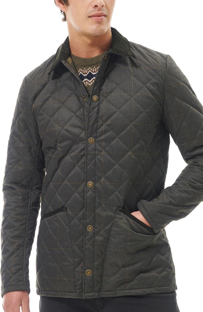 Barbour Heritage Liddesdale Check Quilted Jacket, Main, color,