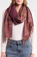 Vince Camuto Paisley Bordered Jacquard Scarf