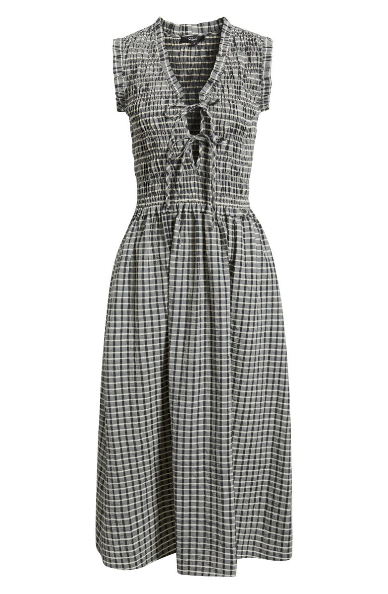 Rails Adine Check Seersucker Midi Sundress, Alternate, color, Ash Seersucker
