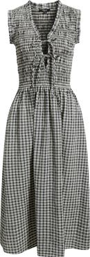 Rails Adine Check Seersucker Midi Sundress