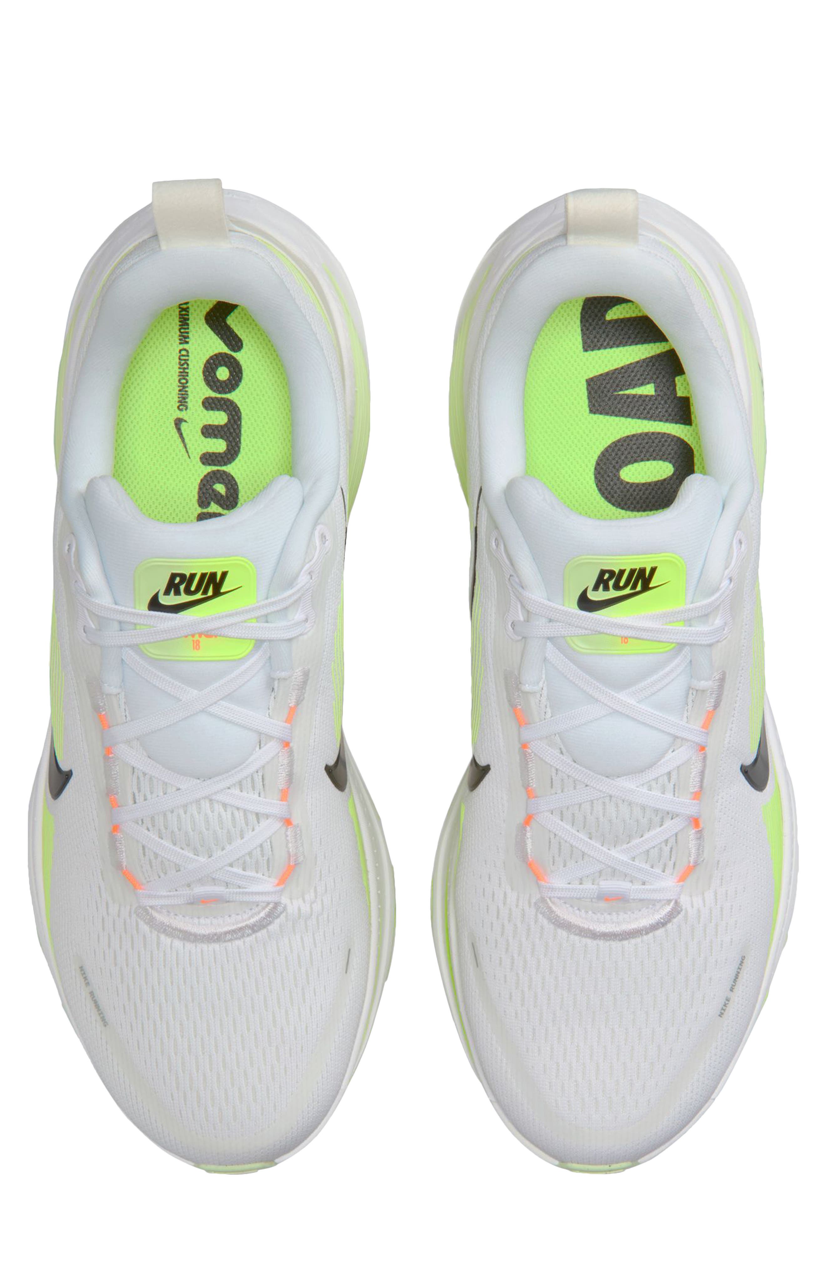Nike Vomero 18 Running Shoe, Alternate, color, White/ Lime/ Black