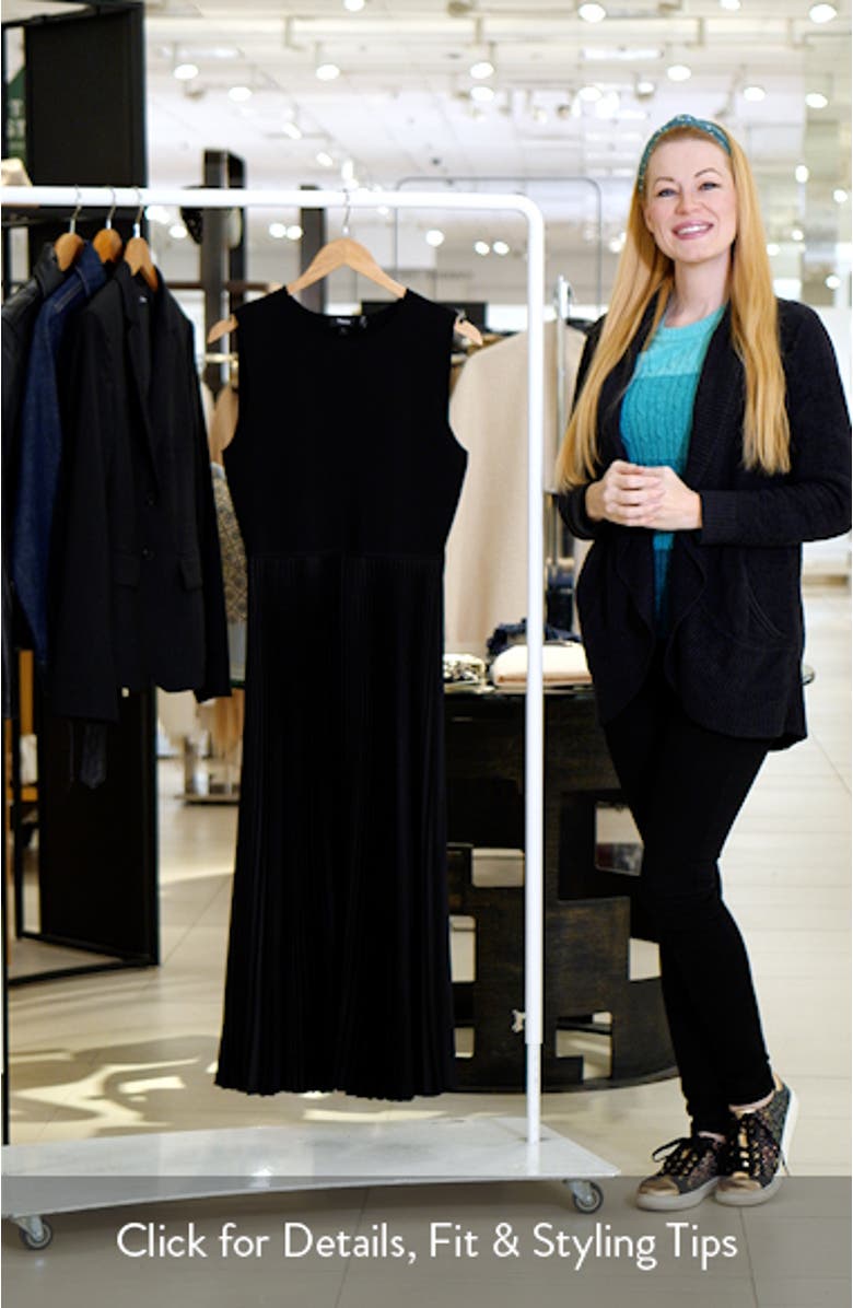 Sleeveless Pleated Midi Dress, sales video thumbnail