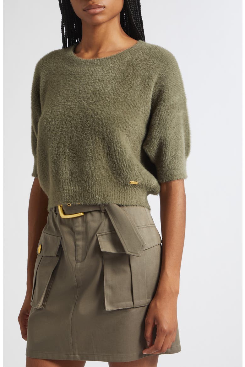Guinevere Elbow Sleeve Sweater, Alternate, color, SMOKEY OLIVE