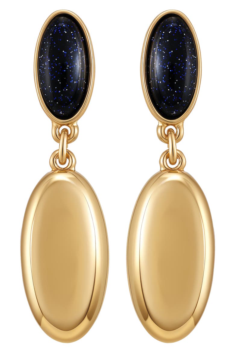 Oval Drop Earrings, Main, color, GOLDTONE