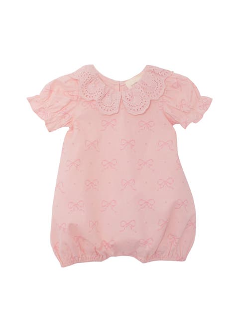 Lacy Bowkisses Short Sleeve Romper (Baby)