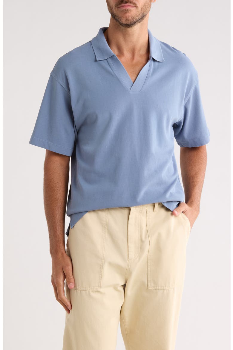 Relaxed Fit Cotton Piqué Polo, Main, color, INFINITY