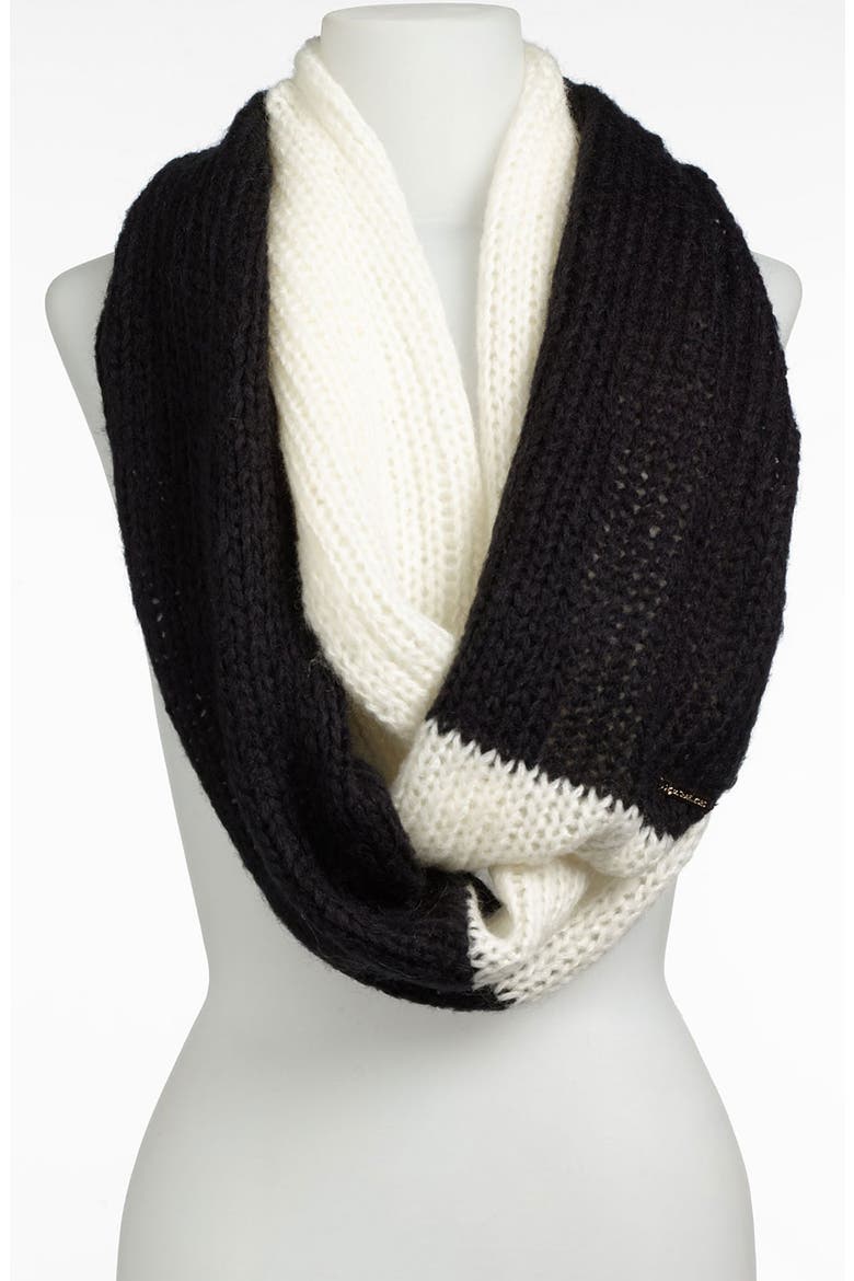 Two Tone Infinity Scarf, Main, color, CREAM