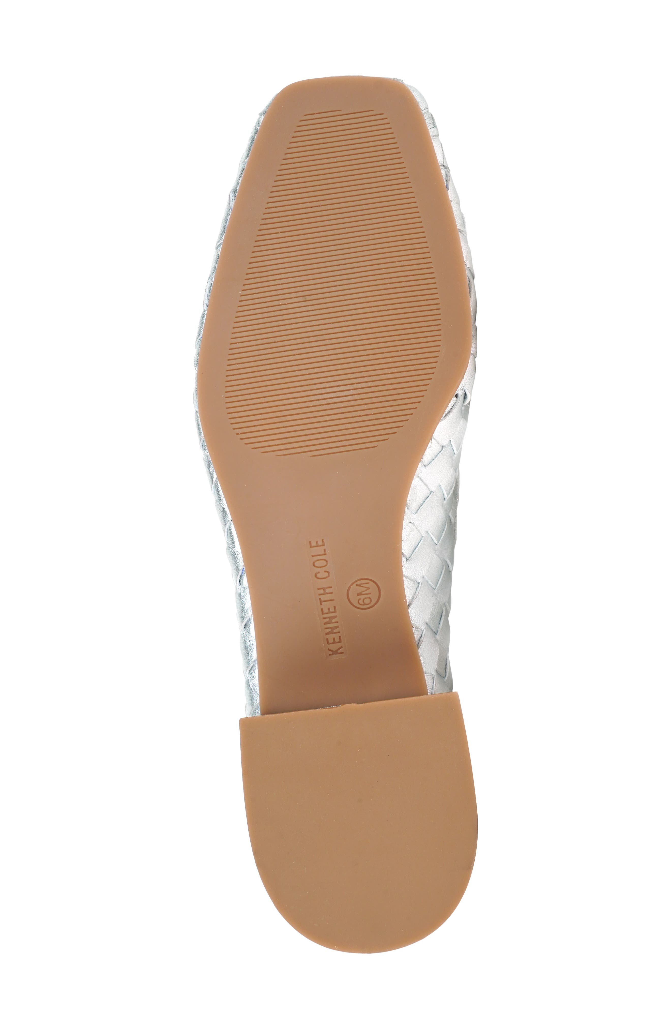 Kenneth Cole Birdie Woven Leather Pump, Alternate, color, Silver Woven Leather
