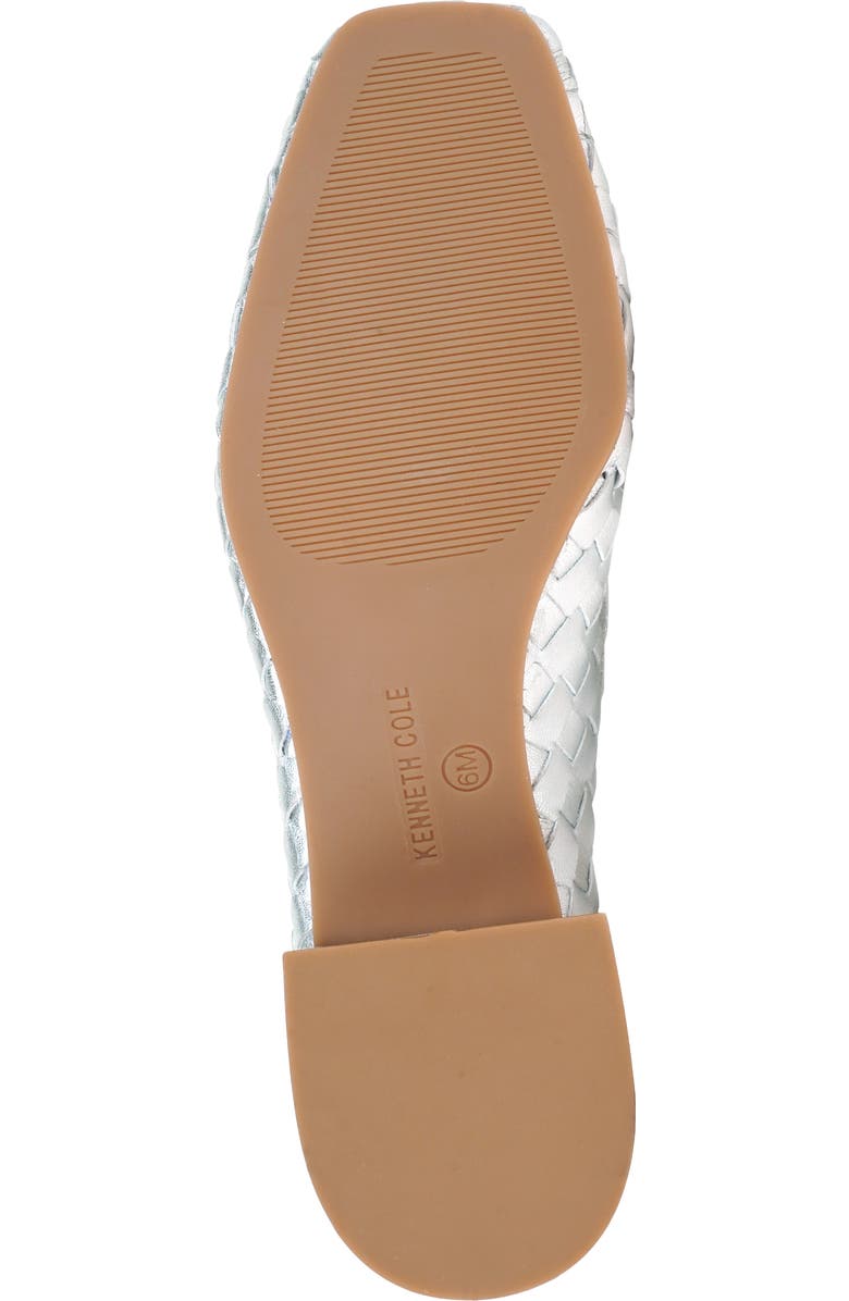Kenneth Cole Birdie Woven Leather Pump, Alternate, color, Silver Woven Leather