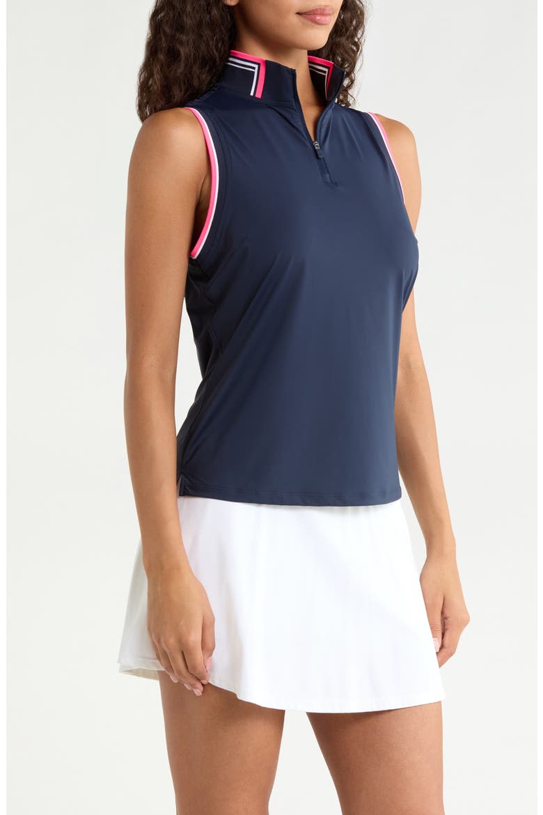 Tech Mock Neck UPF 50+ Vest, Alternate, color, TWILIGHT