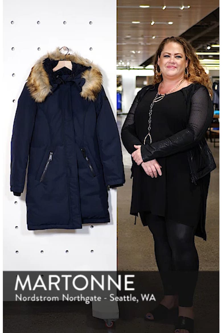 Faux Fur Trim Down Parka video