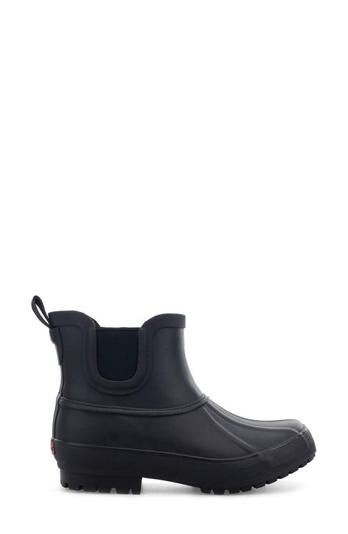 Chooka Waterproof Faux Fur Lined Chelsea Rain Boot In Black