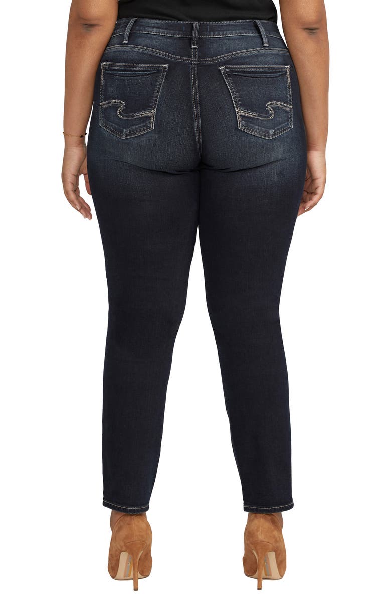 Silver Jeans Co. Suki Curvy Fit Mid Rise Slim Straight Leg Jeans, Alternate, color, Indigo