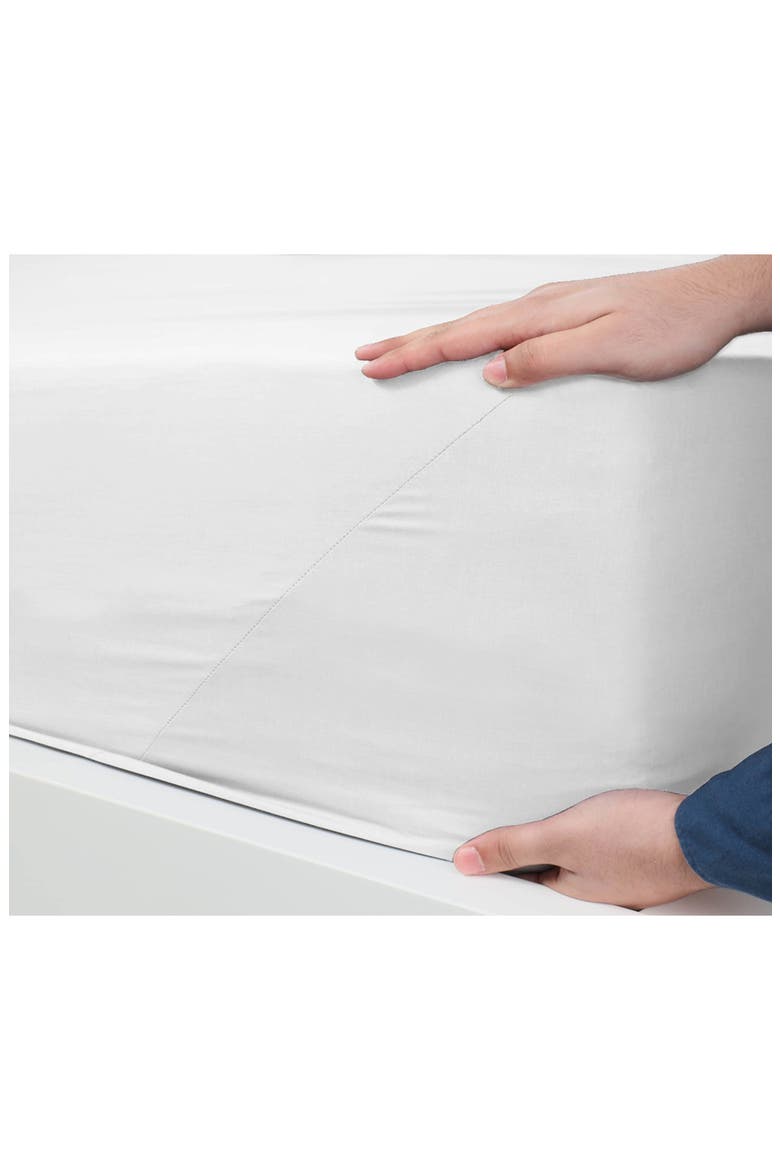 225 Thread Count Sheet Set, Alternate, color, WHITE