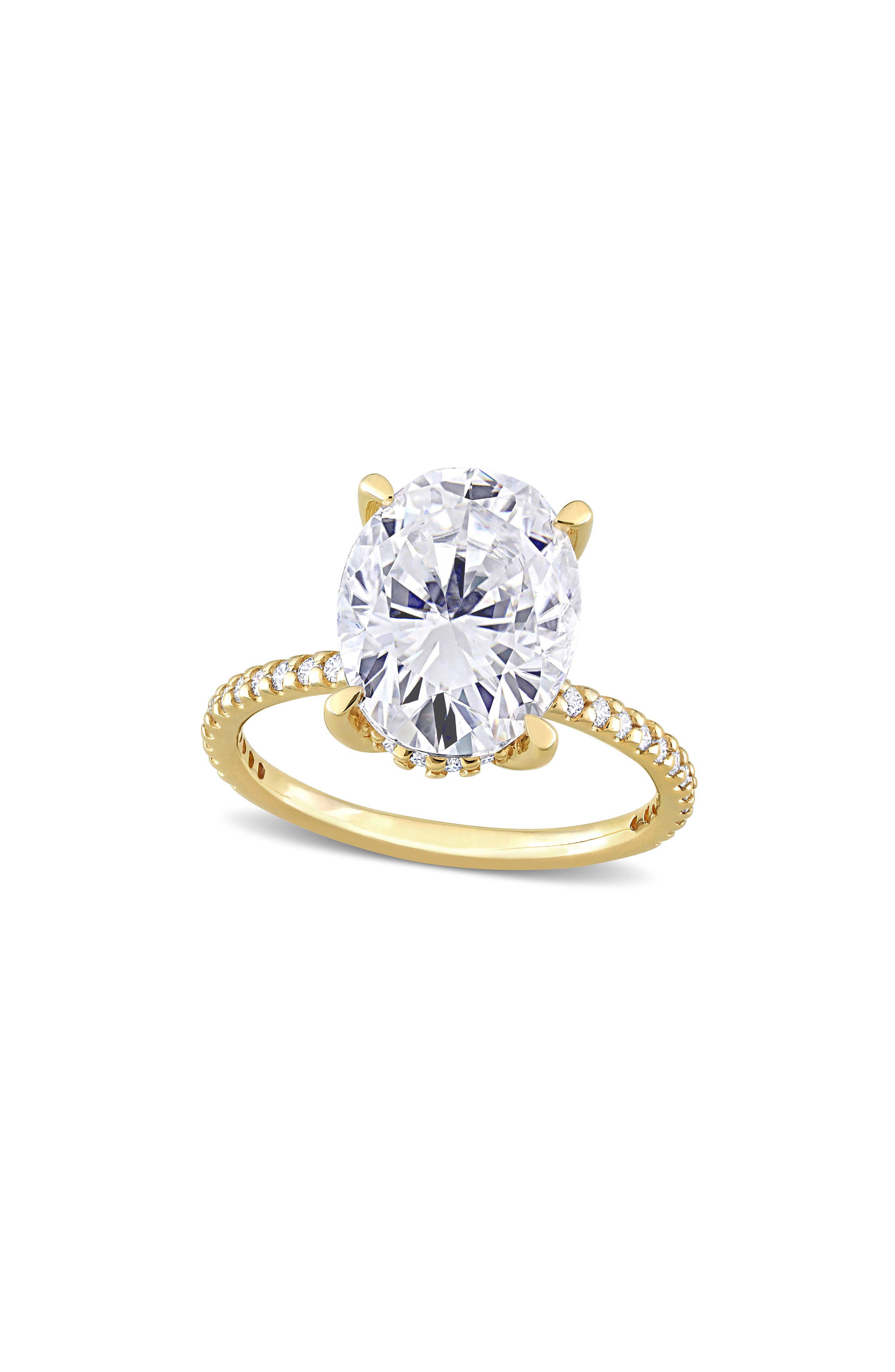 DELMAR Oval Cut Lab-Created Moissanite Ring