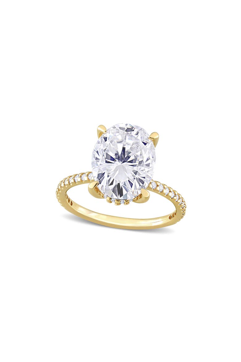 Oval Cut Lab-Created Moissanite Ring, Main, color, WHITE