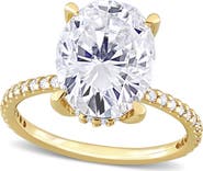 DELMAR Oval Cut Lab-Created Moissanite Ring