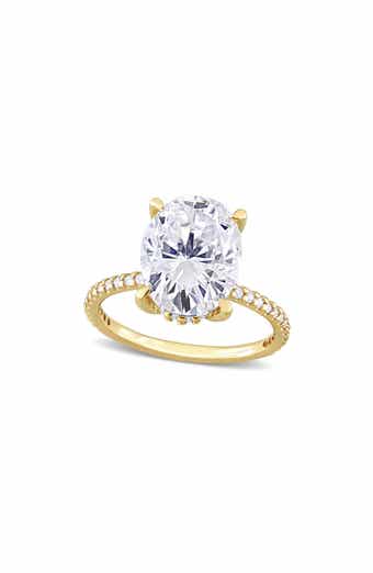 DELMAR Oval Cut Lab-Created Moissanite Ring