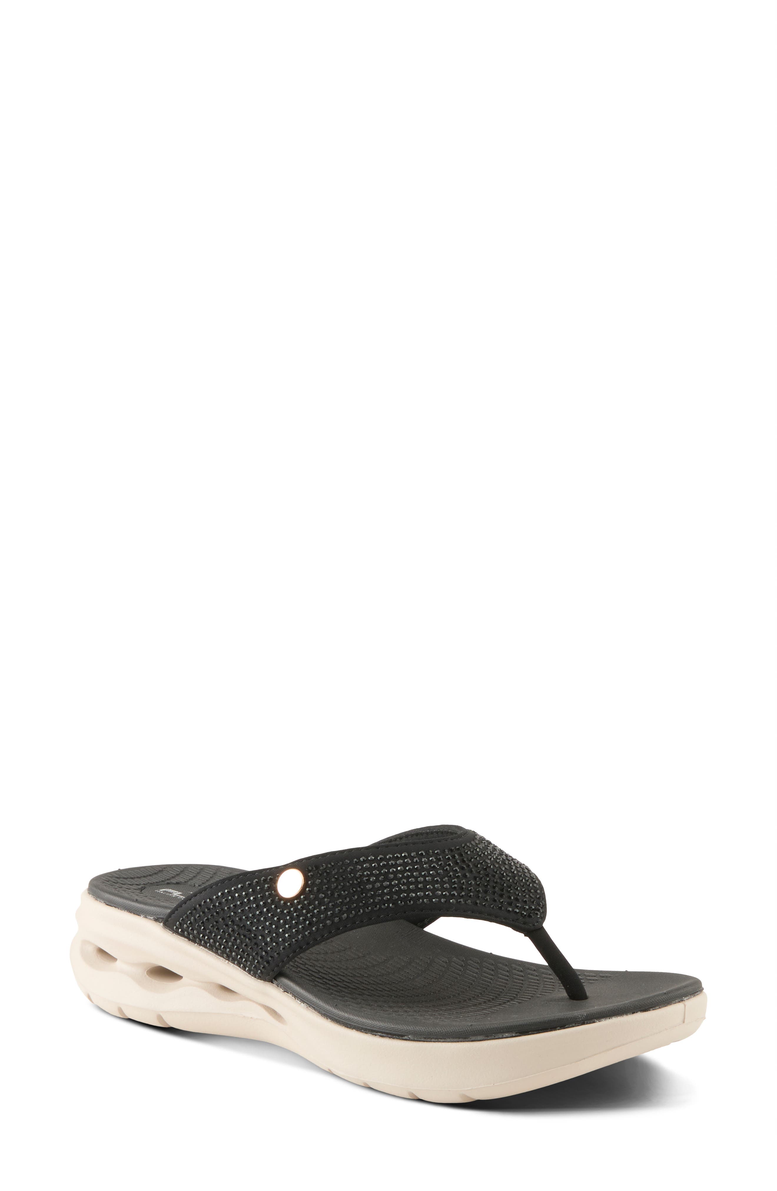 Flexus by Spring Step Gorski Platform Flip Flop, Main, color, Black