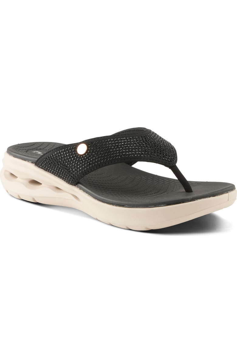 Flexus by Spring Step Gorski Platform Flip Flop, Main, color, Black